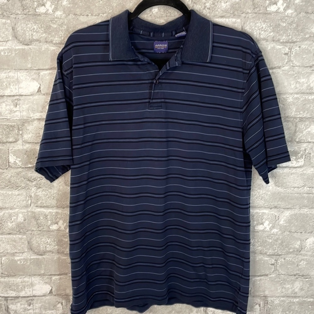 Arrow Navy Striped Polo